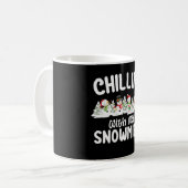 Chillin met mijn Snowmies Snowman Kerstmis Koffiemok (Voorkant links)