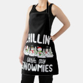Chillin met mijn Snowmies Snowman Kerstmis Schort (Insitu)