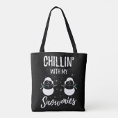Chillin met mijn snowmies tote bag (Achterkant)