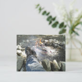 Chillin met mijn voeten omhoog door het briefkaart (Staand voorkant)