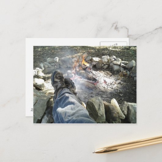 Chillin met mijn voeten omhoog door het briefkaart (Voorkant / Achterkant in situ)