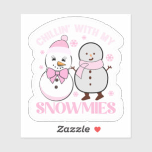 Chillin’ met mijn winterse sneeuwpoppen sticker