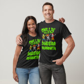 Chillin met mijn Zombie Pumpkin Skeleton Kindergar T-shirt (Unisex)