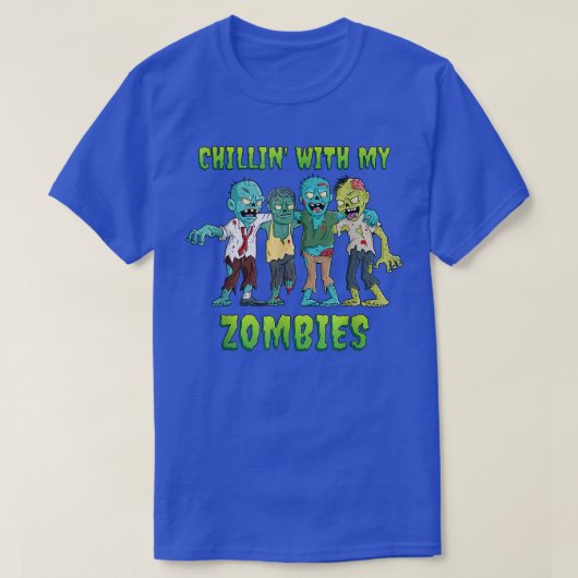 Chillin met mijn Zombies Halloween jongens Funny T-shirt (Design voorkant)