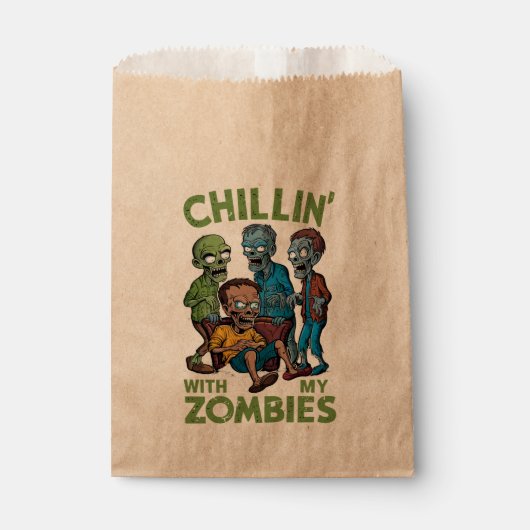 Chillin met mijn Zombies Halloween jongens Kinder Bedankzakje (Voorkant)