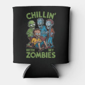Chillin met mijn Zombies Halloween jongens Kinder Blikjeskoeler (Voorkant)