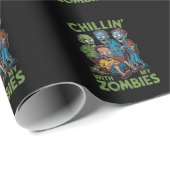Chillin met mijn Zombies Halloween jongens Kinder Cadeaupapier (Rol Hoek)