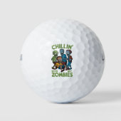 Chillin met mijn Zombies Halloween jongens Kinder  Golfballen (Voorkant)