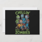 Chillin met mijn Zombies Halloween jongens Kinder Kaart (Voorkant)
