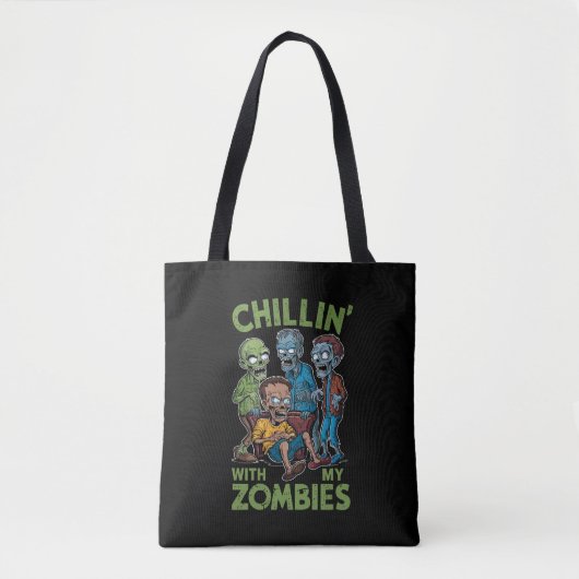 Chillin met mijn Zombies Halloween jongens Kinder Tote Bag (Voorkant)