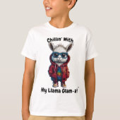 Chillin' met My Llama Glam-a - Schattigee Jeugd Ho T-shirt (Voorkant)