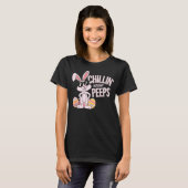 Chillin met My Peeps Cool Easter Bunny Vibes T-shirt (Voorkant volledig)