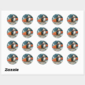 Chillin' met pinguïns: maximale ontspanning ronde sticker (Vel)