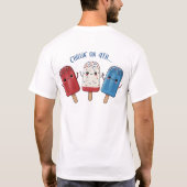 Chillin’ op de 4e – Schattigee Patriottische Popsi T-shirt (Achterkant)