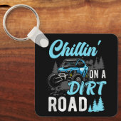 Chillin' op een vuilweg UTV Utility Task Vehicle O Sleutelhanger (Voorkant)