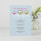 Chillin' Owls Holiday Party Invitation Card Kaart (Staand voorkant)