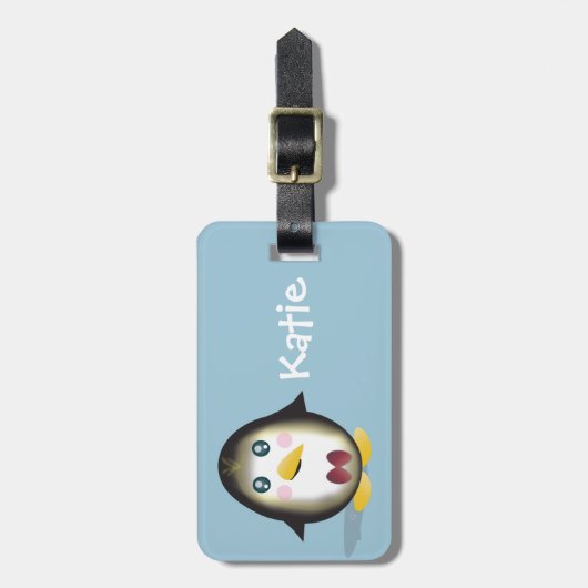 Chillin' Penguin Bagagelabel (Voorkant verticaal)