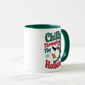 Chillin’ Penguin – Holiday Snow Fun Mok (Voorkant rechts)