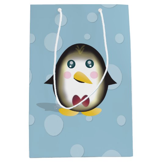 Chillin' Penguin Medium Cadeauzakje (Voorkant)