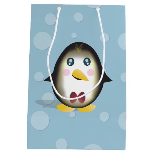 Chillin' Penguin Medium Cadeauzakje (Achterkant)