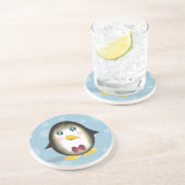 Chillin' Penguin Zandsteen Onderzetter (Zijkant)