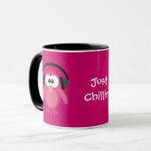 Chillin' roze eigenaar met hoofdtelefoon mok (Voorkant links)