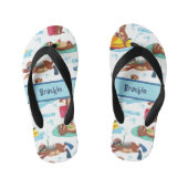 Chillin-sleuf op Vacation Pattern Custom Kinder Teenslippers (Voetbed)