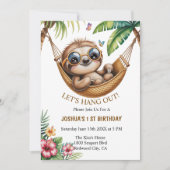 Chillin’ Sloth in het paradijs Kaart (Voorkant)