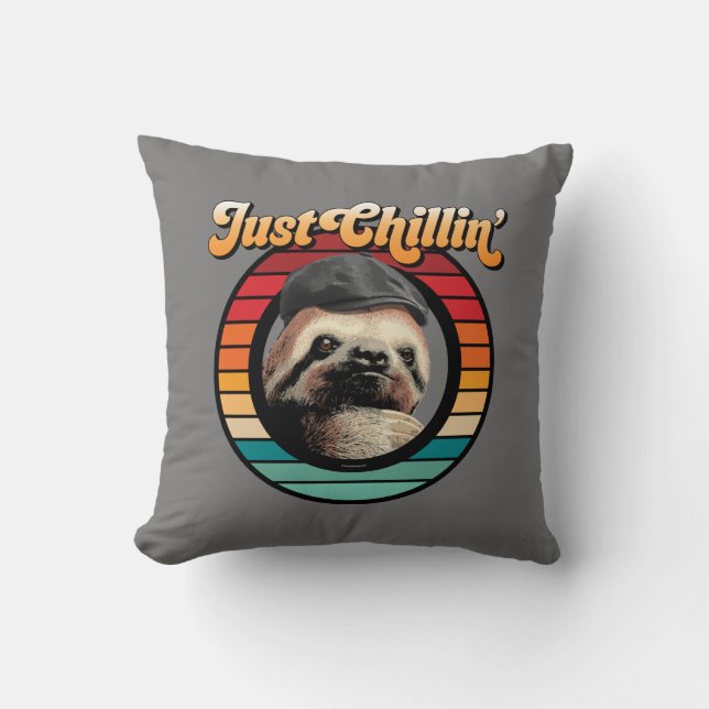 Chillin’ Sloth Kussen (Voorkant)