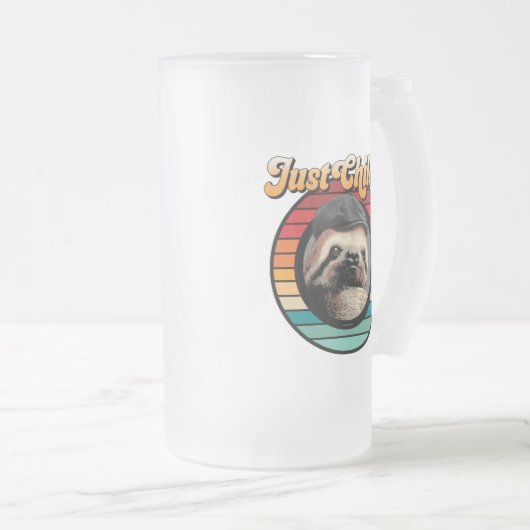 Chillin’ Sloth Matglas Bierpul (Voorkant rechts)