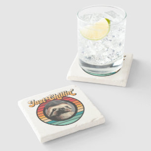 Chillin’ Sloth Stenen Onderzetter