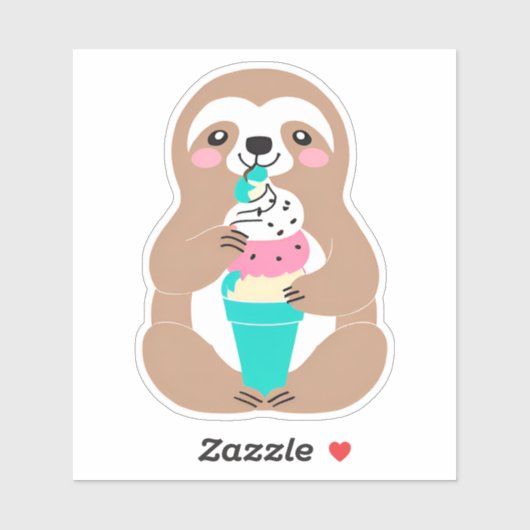 Chillin' Sloth waterdicht Sticker (Vel)