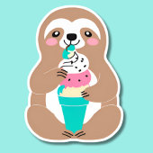 Chillin' Sloth waterdicht Sticker