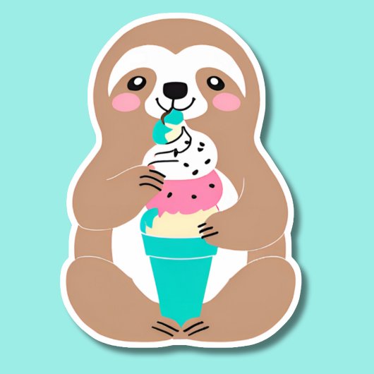 Chillin' Sloth waterdicht Sticker