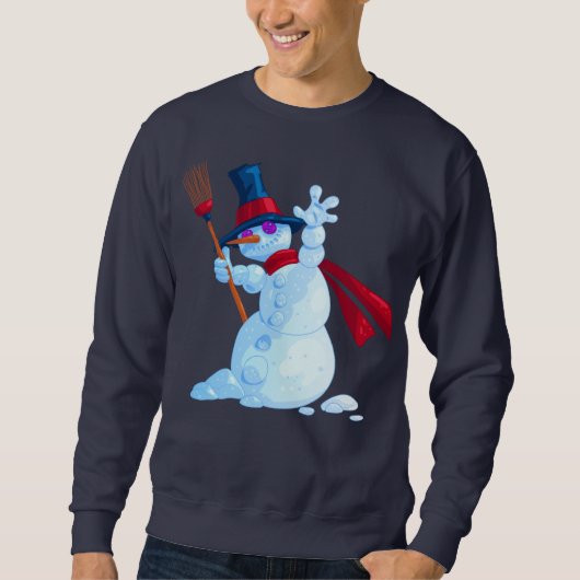 Chillin' Snowman Vakantie Sweatshirt (Voorkant)