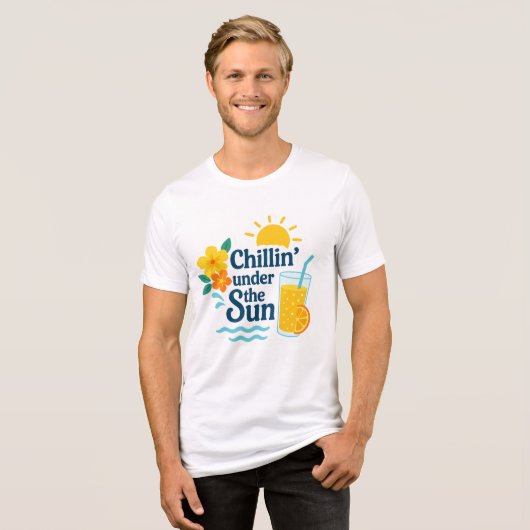 Chillin' Under the Sun – Summer Beach T-Shirt  (Voorkant volledig)