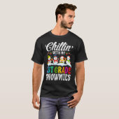 Chillin' With My 1st Grade Snowmies Teacher Xmas T-shirt (Voorkant volledig)