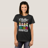 Chillin' With My 2nd Grade Snowmies Teacher Xmas T-shirt (Voorkant volledig)