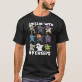 Chillin' with my Creeps Dabbing Spooky Cat Hallowe T-shirt (Voorkant)