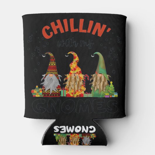 Chillin With My Gnomes Christmas Blikjeskoeler (Achterkant)