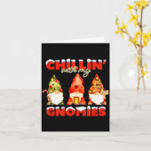 Chillin' With My Gnomies Christmas Matching Family Kaart (Gele Bloem)