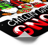 Chillin With My Gnomies Funny Christmas Family Fri Poster (Hoek)