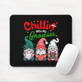 Chillin' With My Gnomies Funny Christmas Gnome Fam Muismat (Met muis)