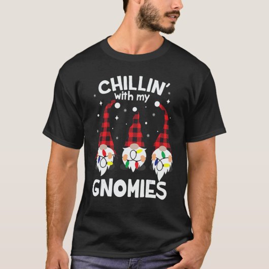 Chillin With My Gnomies Gnome Christmas Pamajas F T-shirt (Voorkant)