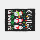 Chillin With My Pediatric Snowmies Nurse Light Chr Fleece Deken (Voorkant (Horizontaal))