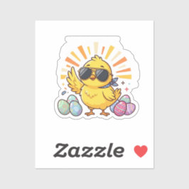 Chillin With My Peeps Cool Easter Chick Sticker