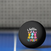 Chillin With My Peeps, Funny Easter Bunny Pingpongbal (Net)