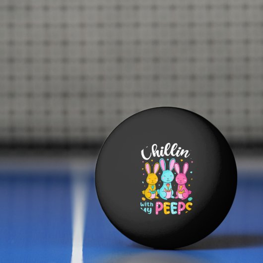 Chillin With My Peeps, Funny Easter Bunny Pingpongbal (Net)