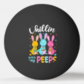 Chillin With My Peeps, Funny Easter Bunny Pingpongbal (Voorkant)