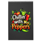 Chillin' with My Peppers - Kleurrijke Chili Graphi Kalender (Hoes)
